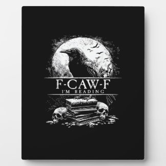 Placa Expositora Libros divertidos de F-Caw-F con calaveras góticas