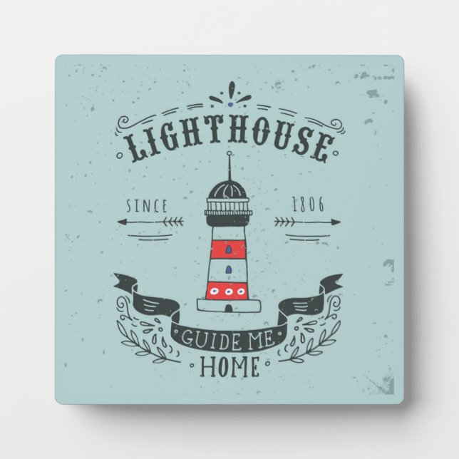 Placa Expositora Lighthouse Guide Me Home Poster (Frente)