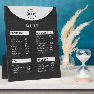 Placa Expositora Lista de precios de tablero negro para el logotipo