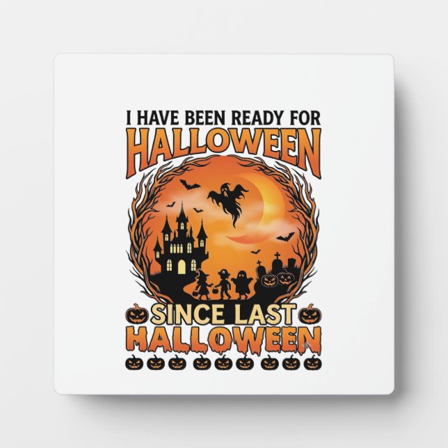 Placa Expositora Listo Halloween Desde Último Castillo Embrujado Fa (Frente)