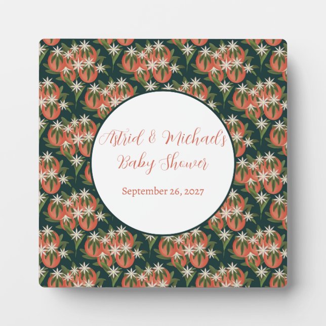 Placa Expositora Little Cutie Clementine | Citrus Theme Baby Shower (Frente)