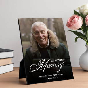 Placa Expositora Llamada de Fotografía Caligrafía en Memoria Amoros