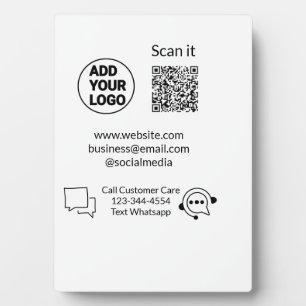 Placa Expositora Llamar a un cliente para que envíe un mensaje de t