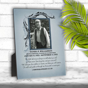 Placa Expositora Llanto conmemorativo de la fotografía azul humeant