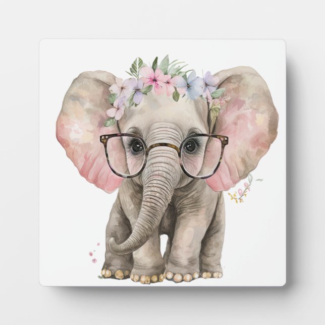 Placa Expositora Llanto elefante de bebé con tabletas (Frente)