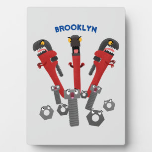 Placa Expositora Llave divertida monstruo herramientas humor carica