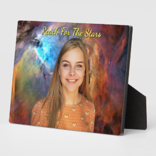 Placa Expositora Llega a las Estrellas Foto Personalizada de la Neb