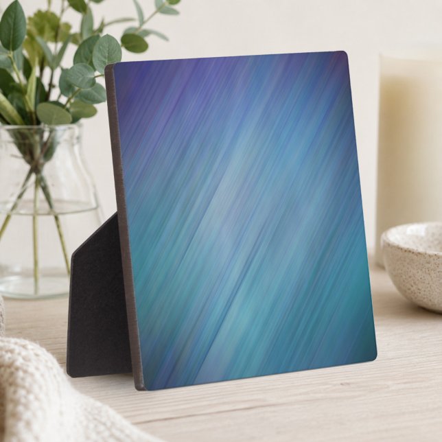Placa Expositora Lluvia azul abstracta diagonal (Diagonal Abstract Blue Rain Plaque)
