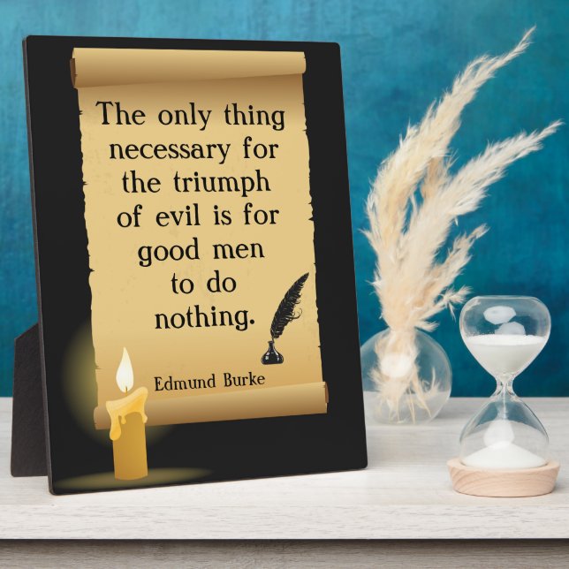 Placa Expositora Lo único necesario del triunfo del mal (Lado)