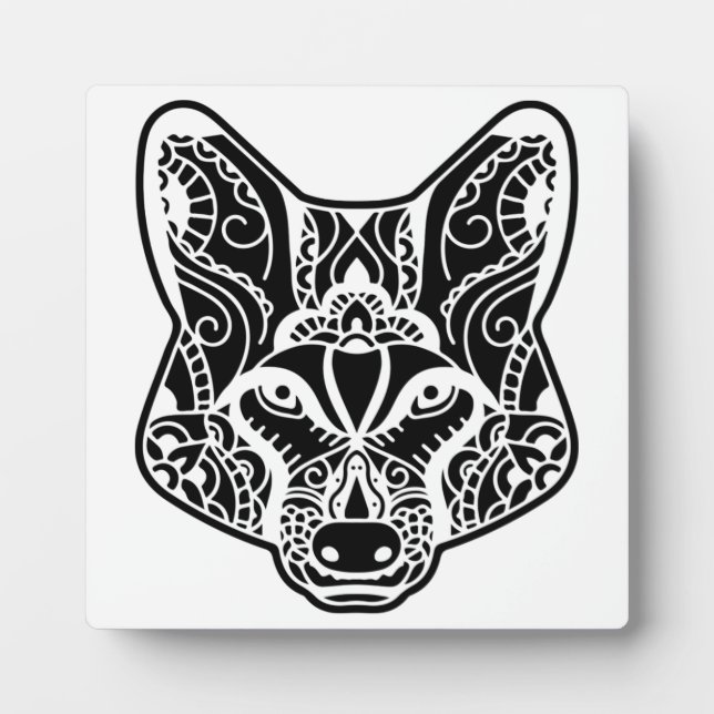 Placa Expositora Lobo tribal (Frente)