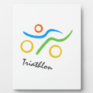 Placa Expositora Logo de Triathlon