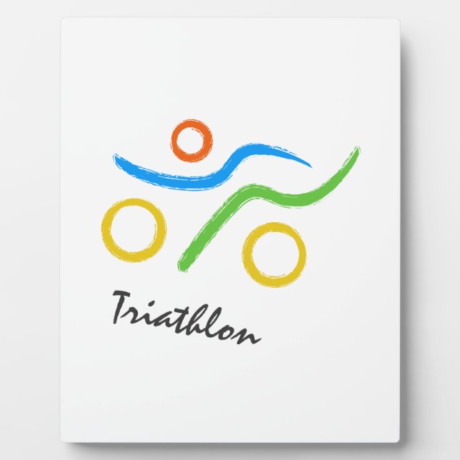 Placa Expositora Logo de Triathlon (Frente)