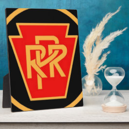 Placa Expositora Logo del Ferrocarril de Pensilvania, negro y oro