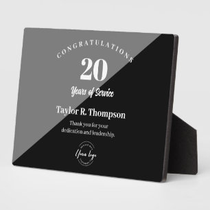 Placa Expositora Logo del Personalizado de 20 años de servicio del 