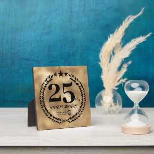Placa Expositora Logotipo comercial conmemorativo del 25 aniversari