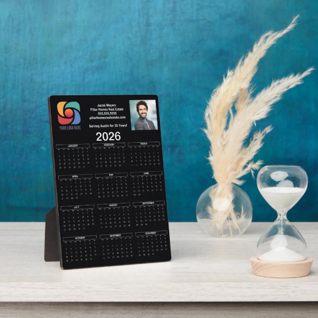 Placa Expositora Logotipo comercial del Calendario de la Compañía p (Lado)