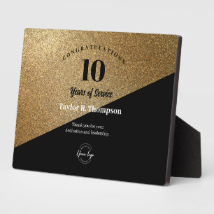 Placa Expositora Logotipo de reconocimiento de años de servicio de 