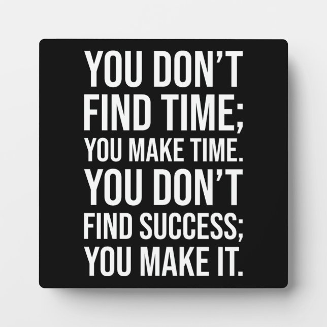 Placa Expositora Lograr el éxito - Motivación del barrido (Frente)