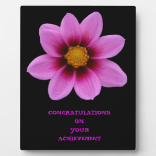 Placa Expositora Logro del arte floral rosa