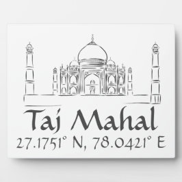 Placa Expositora Longitud del Taj Mahal Latitude