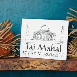 Placa Expositora Longitud del Taj Mahal Latitude