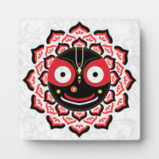 Placa Expositora Lord Jagannath Face Chakra Hindu Deity
