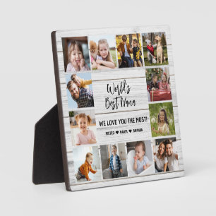 Placa Expositora Los 12 mejores nietos del mundo en Collage de foto