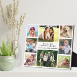 Placa Expositora Los abuelos te aman 8 Collages de fotos<br><div class="desc">Dé a los mejores abuelos del mundo una elegante placa de collage de fotos personalizado 8 que valorarán y disfrutarán durante años. Personalice con ocho fotos familiares de nietos, niños, otros miembros de la familia, mascotas, etc., personalizar la expresión "Te amo" o "Te amamos", y si se les llama "Abuela...</div>