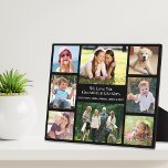 Placa Expositora Los abuelos te aman 8 Collages de fotos negro<br><div class="desc">Dé a los mejores abuelos del mundo una elegante placa de collage de fotos de personalizado negro de 8 que valorarán y disfrutarán durante años. Añade ocho fotos familiares de nietos, hijos, otros miembros de la familia, mascotas, etc., personaliza la expresión "Te amo" o "Te amamos", y si se les...</div>