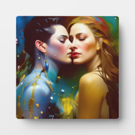 Placa Expositora Los Amantes De La Hermosa Lesbiana Aman La Colorid