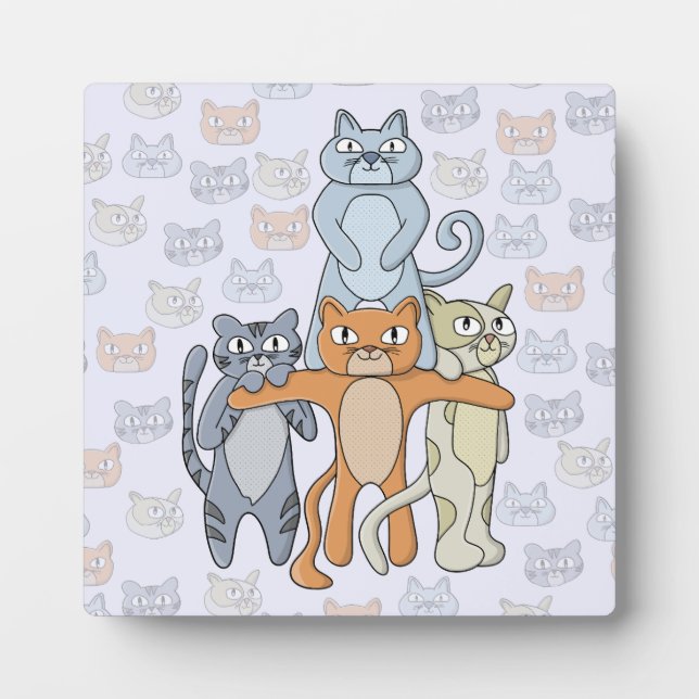Placa Expositora Los asombrosos gatos (Frente)