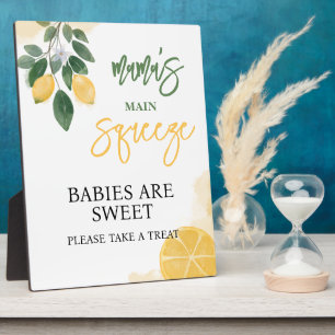 Placa Expositora Los bebés de limón son Rótulo de Baby Shower dulce