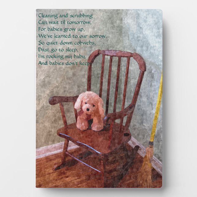 Placa Expositora "Los bebés no se quedan" Nursery Plaque (Frente)