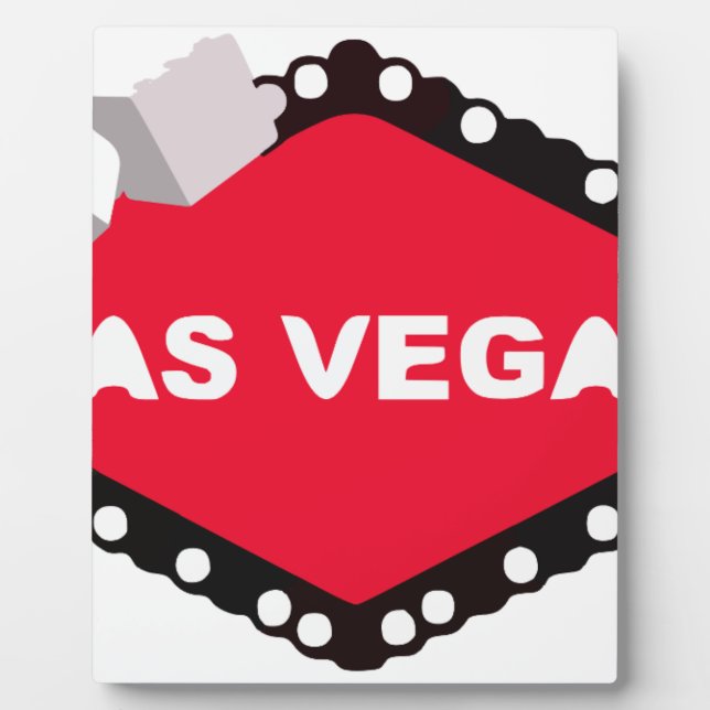 Placa Expositora Los dados de Las Vegas iluminan los casinos de jue