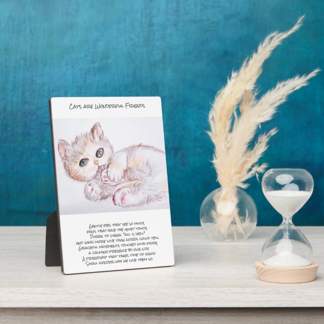 Placa Expositora Los gatos son maravillosos poemas de los amigos (Lado)