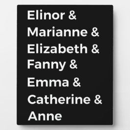 Placa Expositora Los héroes de Jane Austen I