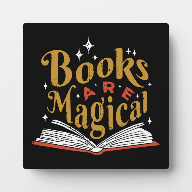Placa Expositora Los libros antiguos son mágicos (Frente)