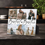 Placa Expositora Los mejores amigos de Bestie, Collage de fotos Kee<br><div class="desc">Tu relación es más que palabras, ¡y ahora puede vivir en una hermosa pieza de arte! Esta placa de Collage de fotos "Mejor Bestie" de los amigos Keepsake capta la magia de tu amistad y crea un cálido tributo a tu vínculo. Es el regalo perfecto para celebrar tu amor y...</div>
