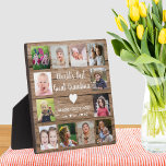 Placa Expositora Los mejores nietos de la abuela del mundo 12. Foto<br><div class="desc">Crea tu propia placa de collage con 12 de tus fotos favoritas en un fondo de textura de madera. Personaliza con fotos de nietos . Hace un tesoro obsequio de keepsake para la bisabuela por cumpleaños de Navidades,  día de la madre,  día de los abuelos,  etc</div>