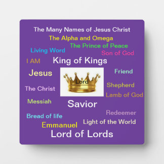 Placa Expositora Los muchos nombres de Jesús