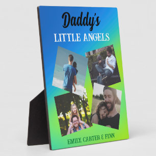 Placa Expositora Los pequeños ángeles de papá   Regalo fotográfico