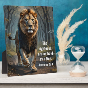 Placa Expositora Los proverbios 28:1 Los rectos de la Biblia son au