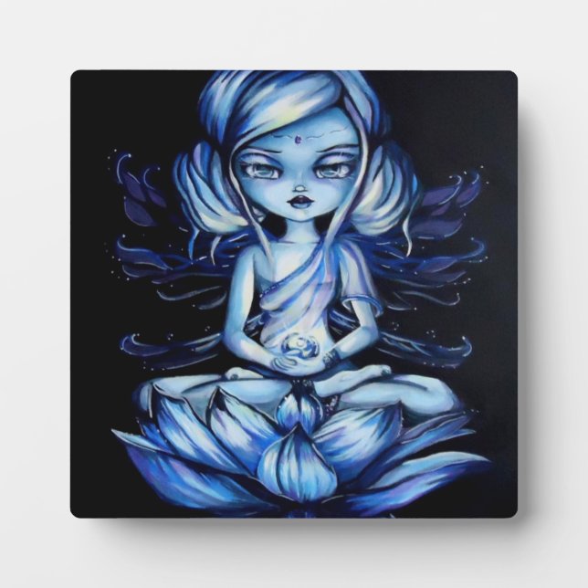 Placa Expositora Lotus Fairy Meditation Fantasy Art Plaque (Frente)