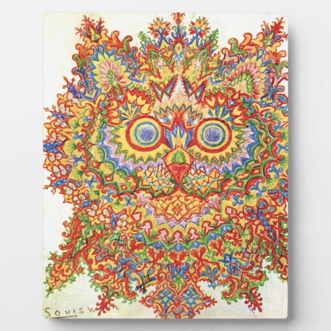 Placa Expositora Louis Wain Psychedelic Cat Colorful (Frente)