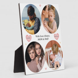 Placa Expositora Love Always – Mom & Dad 4-Photo Family plaque