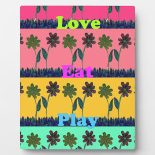 Placa Expositora Love Eat Play Art Print