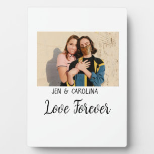 Placa Expositora Love Forever LGbtq pareja orgullo agregar nombre d