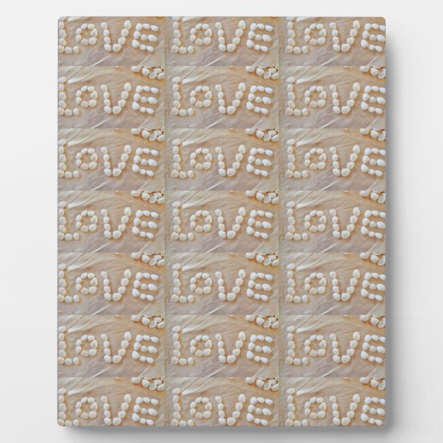 Placa Expositora Love Heart Sea Shell Beach Hearts Seashells Summer (Frente)