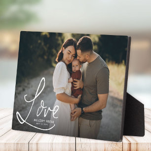 Placa Expositora LOVE Modern Elegant Family Photo Keepsake