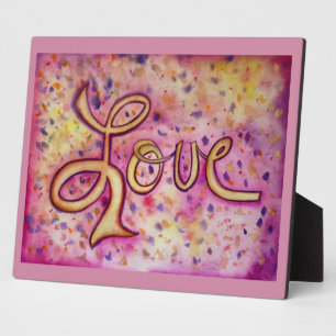 Placa Expositora Love Pintage Glamoroso Pintando Poema Plaque